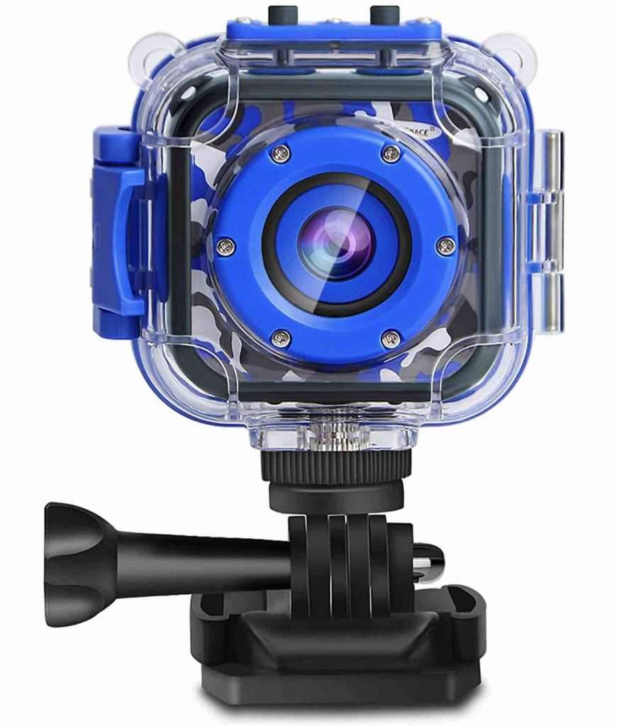4. PROGRACE Kids Camera Waterproof Camcorder Boy Toy Gift Kids Video Camera Underwater HD Digital Sports Action Camera