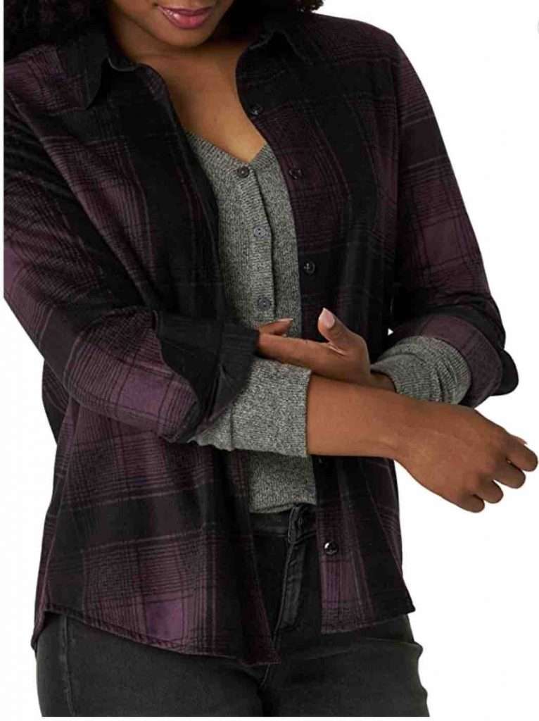 4. Lee Indigo Pattern Fleece Shirt